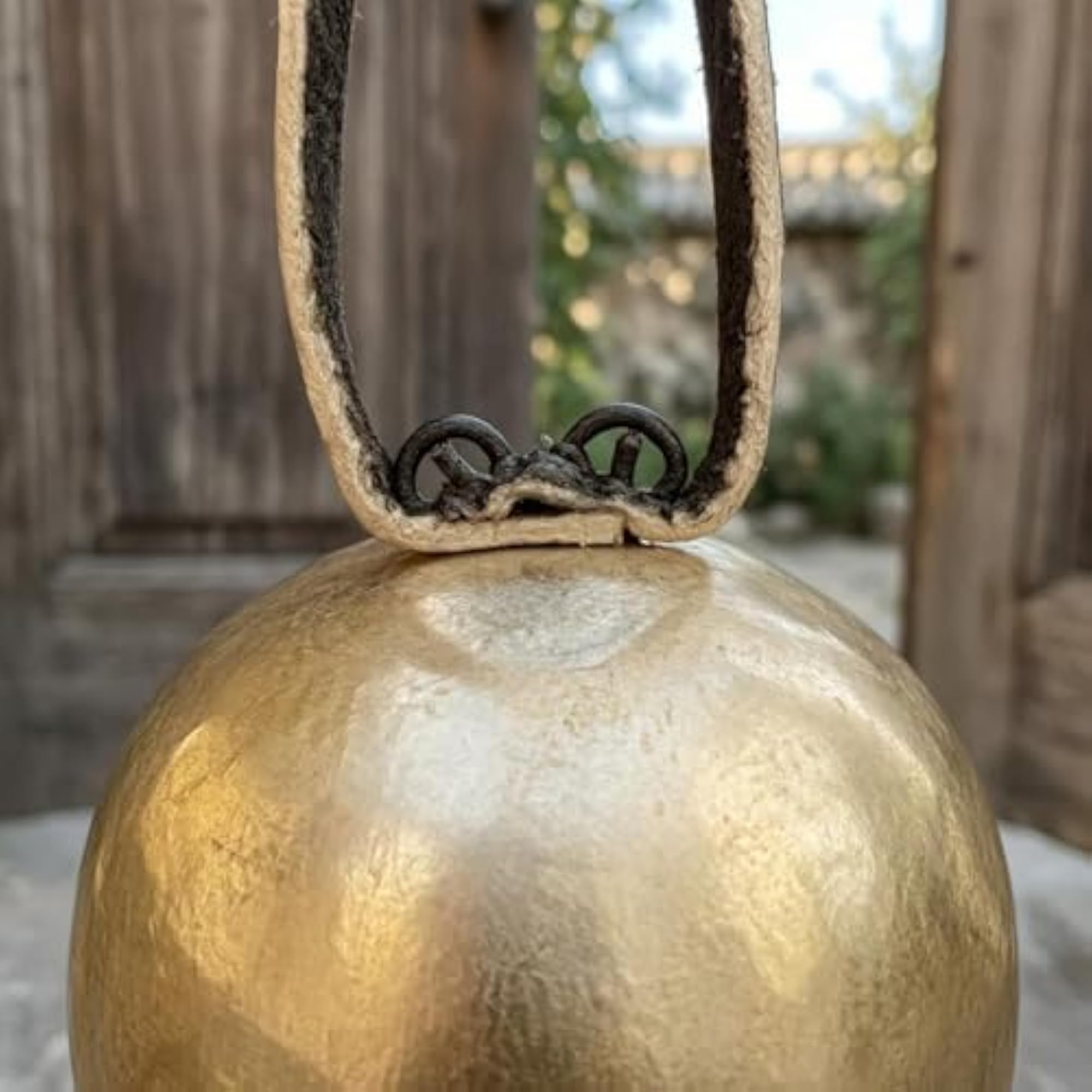 Brass Handmade Dome-Shaped Hanging Bell, Decorative Home Decor